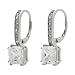 Sterling Silver Prince Cut CZ Earrings