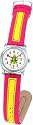 Scout - 280321002 - Montre Enfant - Fille - Quartz analogique - Bracelet Cuir Jaune et Rouge - Boitier Acier - Grenouille