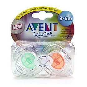 Translucent Infant Pacifiers 3-6m (colors may vary)