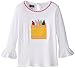 Mud Pie Little Girls' Crayon Back 2 School Tunic, White, Medium