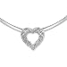 Sterling Silver 0.50ctw Diamond Heart Pendant with Free 17