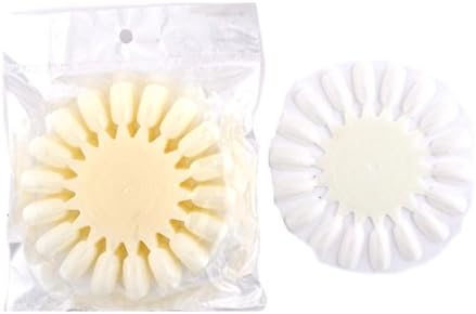 12 Pcs Round Nail Art Acrylic False Fake Tips Display Practice Wheel Board Polish Tool White