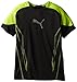 PUMA Big Boys' Short-Sleeve Reflective T-Shirt with Mesh Shoulders