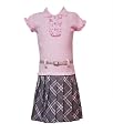 Rare Editions Girls 7-16 Ruffle Top To Plaid Skirt