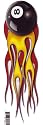 Airbrush Aufkleber "Flaming 8-Ball Rechts" Die-Cut Stickers
