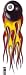 Sports : Airbrush Aufkleber "Flaming 8-Ball Rechts" Die-Cut Stickers