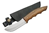 SZCO Supplies Full Tang Skinning Knife with Wood Handle