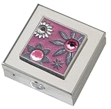 Pink Gem Garden Small Vitamin Case - Polished w/Mirror