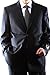 Men's Single Breasted Two Button Navy Pinstripe Dress Suit