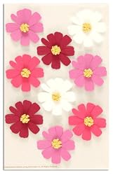 Martha Stewart Crafts Stickers Cosmos Flowers Pink/White By The Package