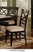 Cross Back Design Side Chairs (Set of 2) by Coaster Furniture