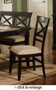 Cross Back Design Side Chairs (Set of 2) by Coaster Furniture