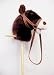 Stick Horse with Sound-Dark Brown by Barnyard Farm Friends