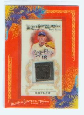 Billy Butler Game Worn Jersey Card 2010 Topps Baseball Allen & Ginter #AGA-BB Kansas City Royals
