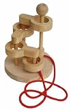 立体知恵の輪　（4段）木のおもちゃ脳トレパズル 頭脳活性 　Wooden toys puzzle　の画像