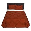 Home Iron Red Range Kissing Pleat Comf Set - King