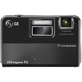 GE PJ1 14.1MP Digital Camera and PICO Projector with 7X Optical Zoom and 3.0-Inch LCD with Auto Brightness (Black)