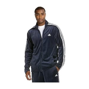 Adidas Tradition Velour Men`s Jacket - Navy / White