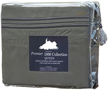 Sleepy Sheets Premier 1800 Collection 4pc Bed Sheet Set - King, Grey