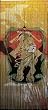 Rasta Lion One Love Door Curtain ~ Gateways 100% Bamboo Beaded Door Curtains ~ 90 Strands!