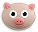 Kikkerland Pig Talking Bag Clip, Rubberized Coating, Fun Oinking Sound, Perfect for Bag Clip, Note Holder or Organizing, Size 3 x 2.75 x 1.75-inches