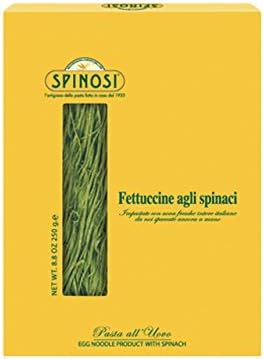 Spinach Fettuccine Egg Pasta by Spinosi (2 Pack)