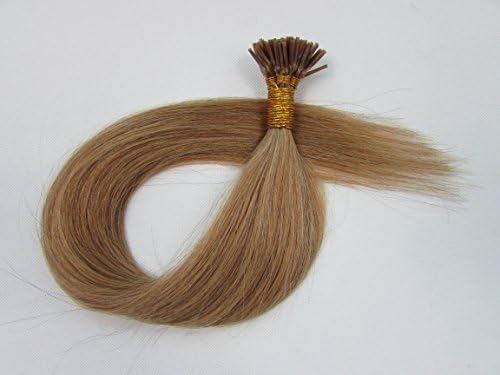 18" Virgin Remy Hair Pre Bonded Keratin Stick I Tip Human Hair Extensions 50g (0.5g/s) 100S / Pack Color - #12 Light Brown