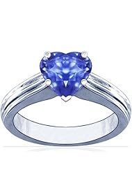 Platinum Heart Cut Blue Sapphire Solitaire Ring (GIA Certificate)