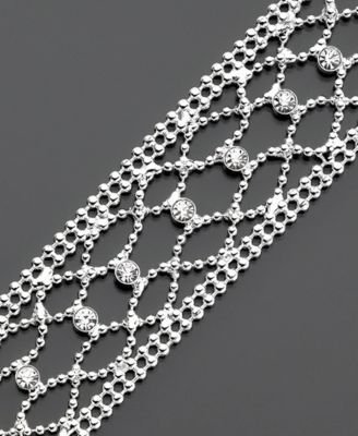 Givenchy Silvertone Crystal Bracelet