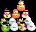 DOZEN (12) HALLOWEEN Rubber DUCK/DUCKIES/Ghost/PUMPKIN Etc. 2" PARTY Decor