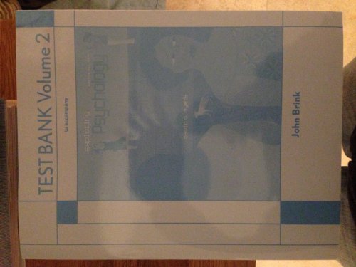 Test Bank Volume 2- to Accompany David G. Myer's Exploring PSYCHOLOGY- 8TH EDITION (To Accompany Test Banks