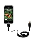 Coiled USB Cable for the Apple iPhone with Power Hot Sync and Charge capabilities - Gomadic Brand w/ TipExchange Technology