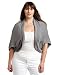 Ak Anne Klein Women's Plus-Size Cocoon Open Shrug Sweater