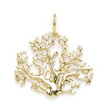 Coral Tree Pendant in 14K Yellow Gold