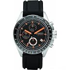 Fossil Decker Silicone Watch - Black with Orange, CH2647