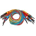 10 PACK of 18" 1/4 TRS Studio Patch Cables Cords Snake Adapter/Extension Cable