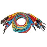 10 PACK of 18" 1/4 TRS Studio Patch Cables Cords Snake Adapter/Extension Cable