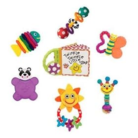 Click here to buy Sassy Baby's 7 piece Gift Set, Multiple Colors by Sassy.