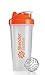 BlenderBottle Classic (Discontinued Style), 28-Ounce, Clear/Orange