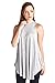 82 Days Women'S Rayon Span Mock Neck Sleeveless Tunic - Solid