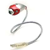 Mini Flexible USB WebCam with Infrared Night Vision and Built-in 7 LED lights Microphone and Snap Shot Button