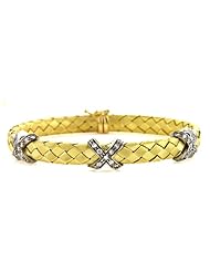 CleverEves 18Kt Yellow Gold Braided Bracelet