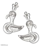 Earrings, 'Baby Ducks' 0.8 W 1.2 L