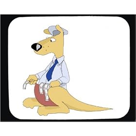 Mouse Pad with kangaroo, money, cashier, belt