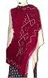 Tie and Dye Embroidered Shawls Wool Fabric Wrap Clothing from India 80 inches x 35 inches (tdswl287)