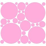 Instant Murals 71 Huge Polka Dots Peel and Stick Wall Stickers Light Pink Instant Murals 71 Huge Polka Dots Peel and Stick Wall Stickers - Light Pink