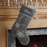 Personalized Silver Christmas Stockings
