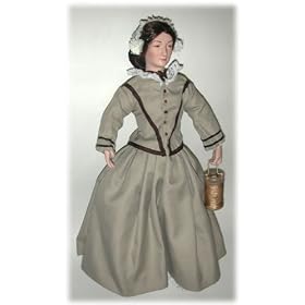 U.S. Historical Society Florence Nightingale Limited Edition Numbered Porcelain Collectible Doll "The Lady With The Lamp"