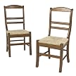 Rush-Seat Dining Chair - 2 pk Brown