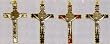 Saint Benedict Crucifixes - 3" Height - Latin Cross - Gold Plating - Pendant